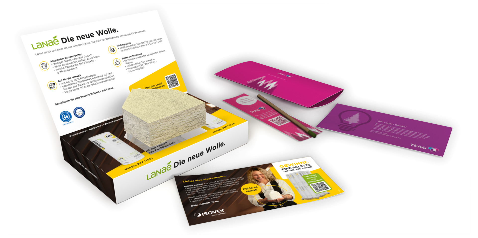  Etui Pillow-Box Warenproben und Produktmuster Header
