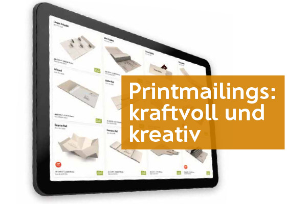 Titelbild des Artikels zeigt ein Tablet mit den Mailing-Produkten der Website von Briefodruck